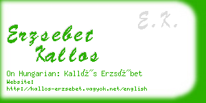 erzsebet kallos business card